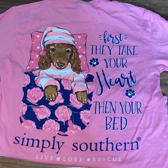 A pink simply southern long sleeve. - Picture 4 of 4